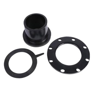 ส่วนปลายของหน้าแปลนอิเล็กโทรฟิวชั่น HDPE มาตรฐาน ISO วัสดุโพลีเอทิลีนเรียบขนาด50-800มม. ที่ลดลง - Product Image 5