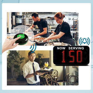 Sistema di chiamata Wireless pulsante di attesa per il numero del chiamante sistema di gestione della coda di trasmissione con Display a 3 cifre ristorante - Product Image 4