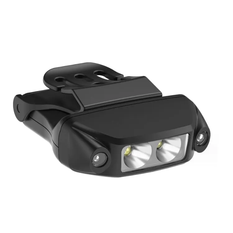 Impermeável Ultra Brilhante Mini Mãos Livres LED Clip Cap Luz Tipo C USB Recarregável Lanterna Farol