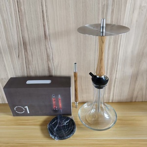Nhà Máy Bán buôn Russia Union Shisha Set kiểu dáng đẹp phong cách thép không gỉ gỗ kích thước lớn 53cm chicha Set - Product Image 5