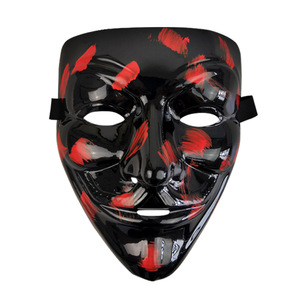 ハロウィーンPVCマスクV字型敵チームマスクハッカーハロウィンロールプレイングマスク - Product Image 5