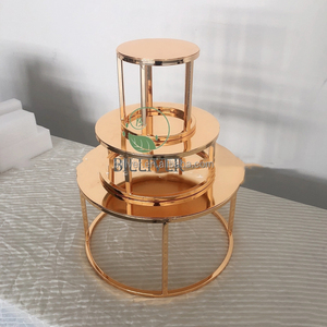 派对蛋糕架套装婚礼装饰品圆形金属蛋糕架套装甜点桌 - Product Image 3
