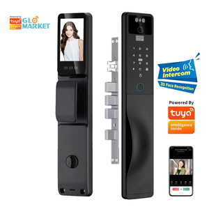 Glomarket Tuya riconoscimento del volto con la chiave della carta di codice della macchina fotografica sblocco biometrico impronta digitale Video Intercom Smart Lock - Product Image 1