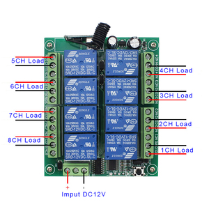 DC 12V 24V 8 Channels <strong>Relay</strong> Module <strong>Wireless</strong> 433MHz RF Remote <strong>Control</strong> Switch Transmitter and Receiver Board - Product Image 4