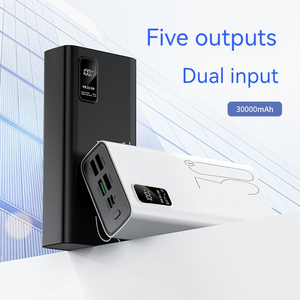 דגם אחרון 22.5W ארבע יציאות USB וסוג C סופר מהיר טעינה כוח בנק 30000 mah קיבולת אמיתית PD20W 30000 mah בנק כוח