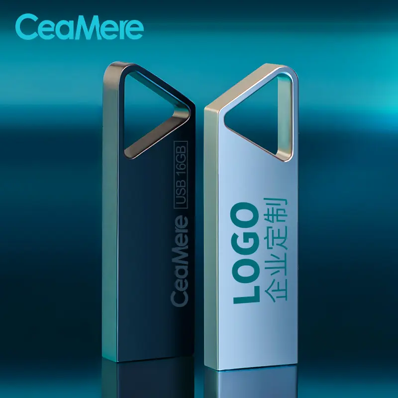 CeaMere卸売売れ筋USB2.0ペンドライブ16GB32GB 64GB128GBメタルフラッシュドライブ