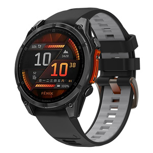 Dual-Color Silicone Watch Band for Garmin <strong>Fenix</strong> 8 <strong>Fenix</strong> 7 Official Style 22mm 26mm - Product Image 3