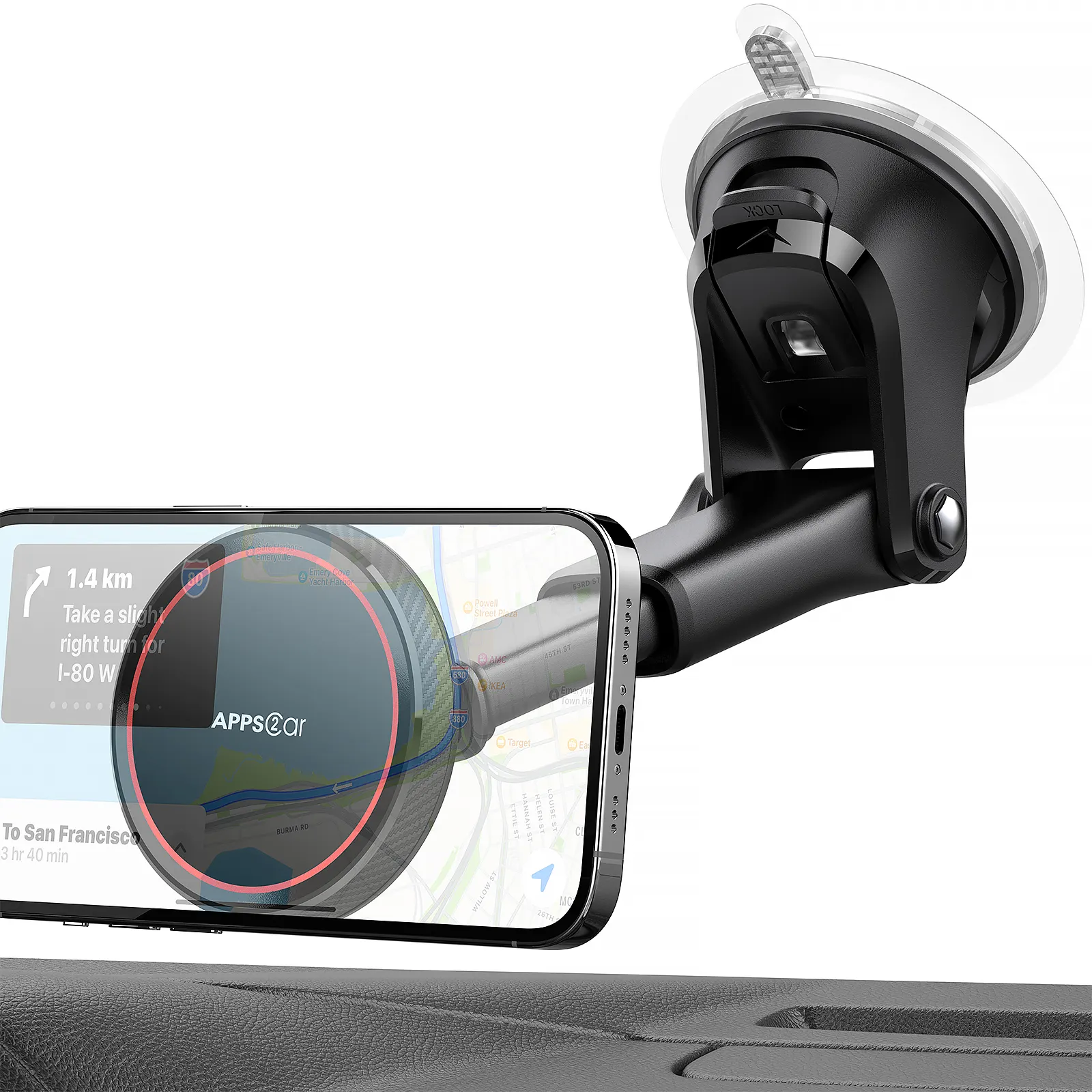 360 Degree Rotatable Retractable Long Arms Strong Suction Flexible Car Phone Holder Dashboard Mount For All Phone Car Holder
