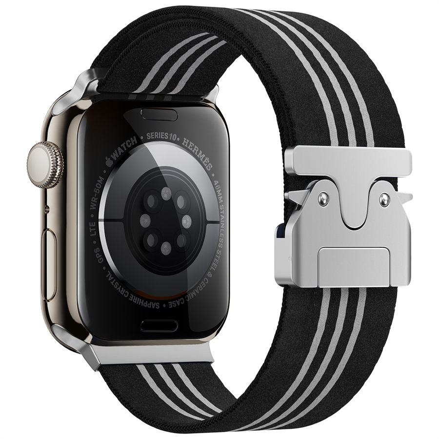 B5#Black/White Triple Stripes
