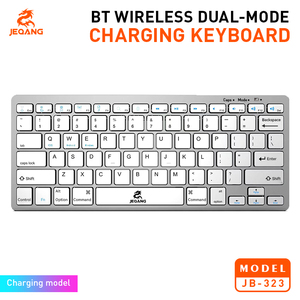 Jeqang Teclado de mesa óptico de modo dual 2,4G y BT tipo C de carga para ordenador portátil - Product Image 2