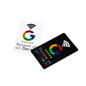 Gedruckte Google programmier bare QR-Codes Social Media Kunststoff Zahlungs bewertungen benutzer definierte NFC Google Geschenk karten