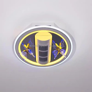 酒店客厅卧室遥控Dc现代方形无叶吊扇带发光二极管灯 - Product Image 3