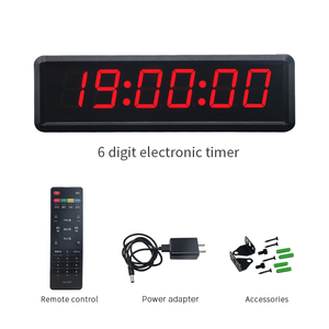 Red Green Digit 1.8 Inch Digital <strong>LED</strong> Wall <strong>Clock</strong> OEM Multifunctional <strong>Countdown</strong> Count up Electric Stopwatch <strong>Timer</strong> With Remote - Product Image 2