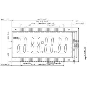 Prezzo di fabbrica all'ingrosso display lcd monocromatico a 4 cifre a 7 segmenti per distributore di carburante - Product Image 6