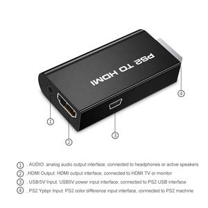 视频转换器PS2至Hdmi转换器3.5毫米音频输出Hdmi监视器支持PS2显示模式PS2至Hdmi转换器适配器 - Product Image 3