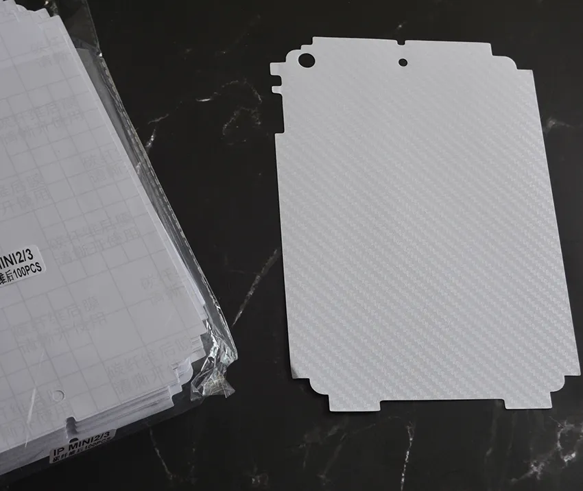Película adhesiva protectora trasera de fibra de carbono para Apple iPad Mini 2 Mini 3