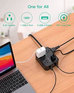 <strong>Multi</strong> Plug <strong>With</strong> <strong>Usb</strong> Port <strong>Usb</strong> Device Office Accessories Extension <strong>Socket</strong> <strong>With</strong> <strong>Usb</strong> 8 Way Power Board - Product Image 4