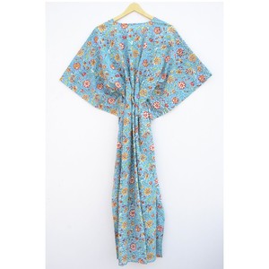 Kadın giyim elbise kıyafeti hint el yapımı Farida Kahlo Kaftan uzun pamuk Kaftan, kapak gecelik Kaftan kadın giyim