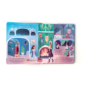Custom Cute Lift the Flap Books for Girls &quot;The Princess and the Pea &quot; fairy <strong>Tale</strong> 3d <strong>Pop</strong> up Bedtime Story Books - Product Image 2