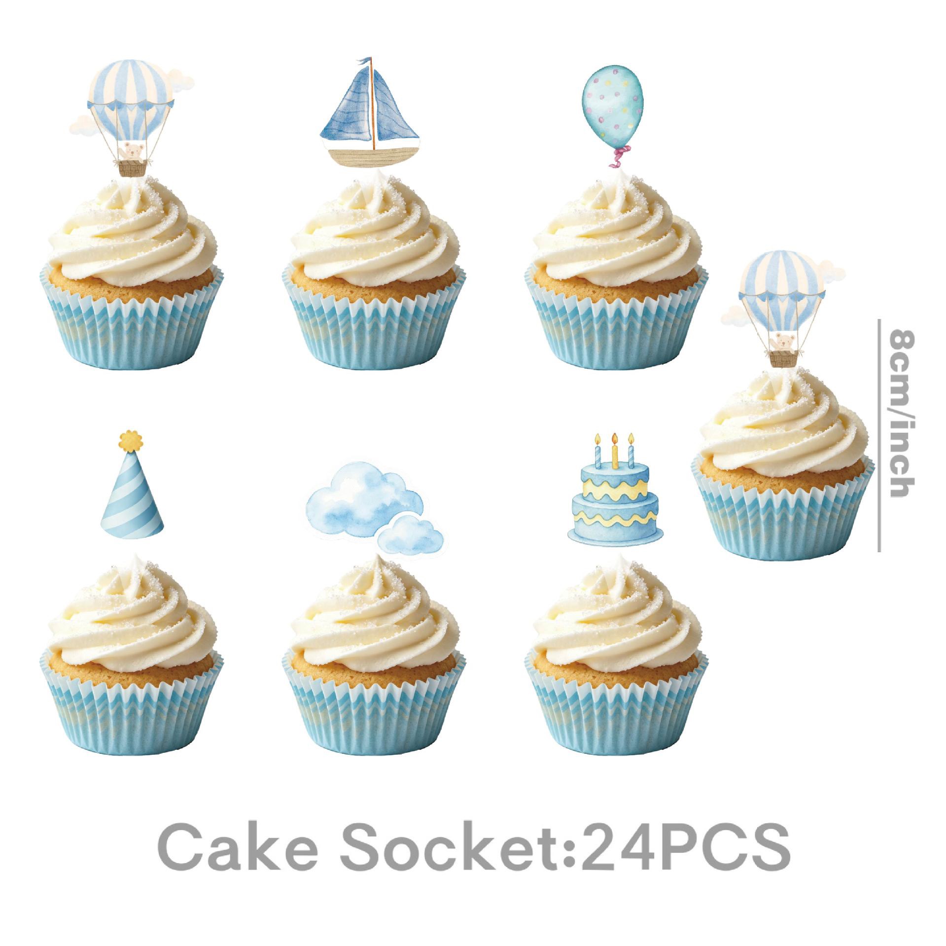 Cupcake topper 24pcs