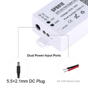 SP801E IOS/Android App di controllo DC5V 24V WiFi Art-Net Pixel LED Controller per pannello a matrice di LED modulo di controllo a striscia luminosa - Product Image 5