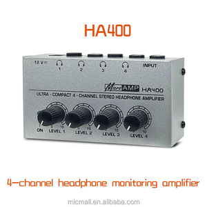 シルバーHA400 4チャンネルヘッドホンアンプ4チャンネルステレオヘッドホンアンプ監視アンプ販売代理店 - Product Image 2