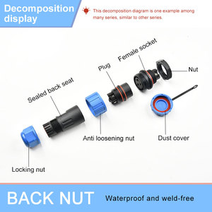 LD16 2/3/4P Industrial Socket Aviation <strong>Plug</strong> Male/Female Butt Joint Waterproof FPC 10A Copper for PCB Power 25A Rated Current - Product Image 2