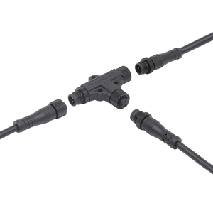 Conector T de 2 pines M12, macho de Metal, 1 entrada, hembra, 2 salidas, iluminación LED/conector de Sensor, Conector de iluminación RGB impermeable IP - Product Image 5