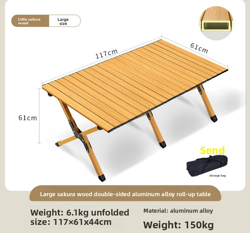 120 cm - Aluminium aéronautique double face - Grain de bois de sakura