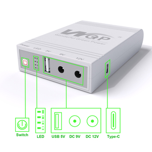 WGP Mini <strong>UPS</strong> Battery Capacity 10400mAh Type-c <strong>Input</strong> Mini <strong>Ups</strong> DC 5V 9V 12V Multi <strong>Output</strong> Mini <strong>UPS</strong> for Wifi Router - Product Image 3