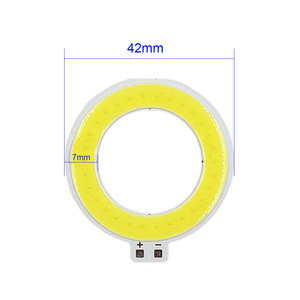 42mm Round COB Ring <strong>LED</strong> Circle Light Chip for Bicycle Lamp Flashlight Signal Lighting <strong>3V</strong> 3.7V 12V <strong>LED</strong> Bulb Warm Cold White Bulb - Product Image 4