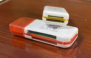 高速TF/SD/MS/M2读卡器带盖子适配器内存驱动程序的USB 2.0-免费多合一兰桑代读卡器厂家直销 - Product Image 3