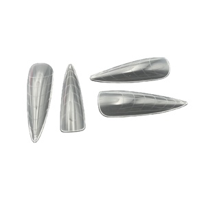 120 adet Stiletto şeffaf formu Sticker parmak uzatma fransız manikür çift sistem kalıp İpucu çift formu Nail İpuçları - Product Image 1