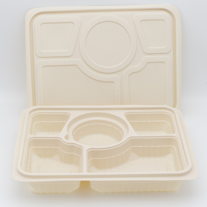 生分解性使い捨て食品容器5コンパートメントコーンスターチランチボックス - Product Image 1