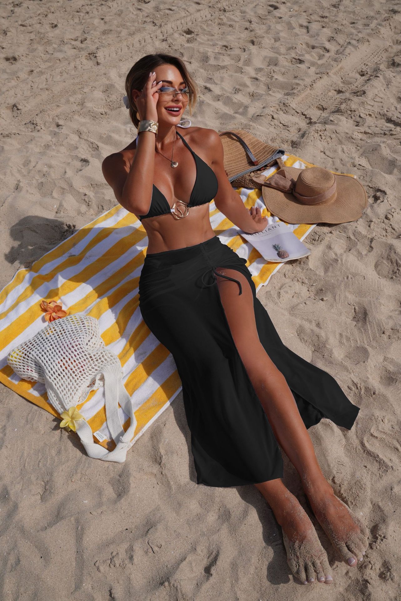 9364 black three-piece set
