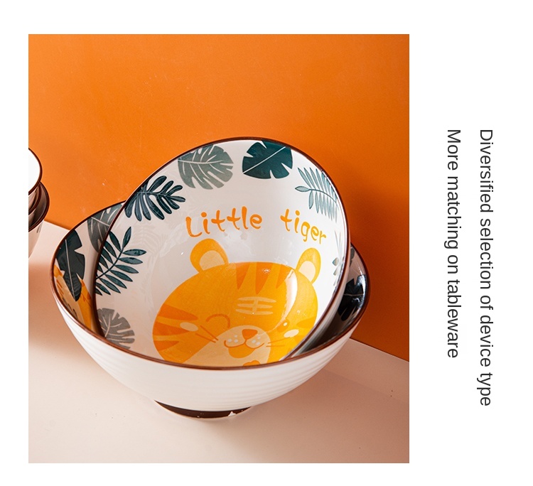 Dinner Set Plate Ceramic Porcelain Floral Tiger Design Luxury Cheap Wholesale Dishes Plates Sets Dinnerware