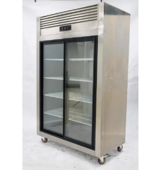 Sicotcna SDC-1000 réfrigérateur à deux portes en verre, 2 portes 8 étagères 33DF à 41DF 35 cu. Congélateur d'affichage ft