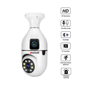 Cámara de red panorámica IP PTZ 2MP Lente dual Wifi Blub E27 Lámpara Luz Precio de fábrica - Product Image 2