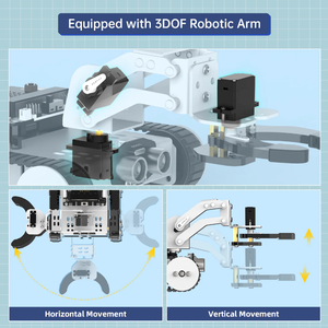 Qtruck Robot programable alimentado por micro: Bit Robot programable Track Chassis Design Support Handlebit Control