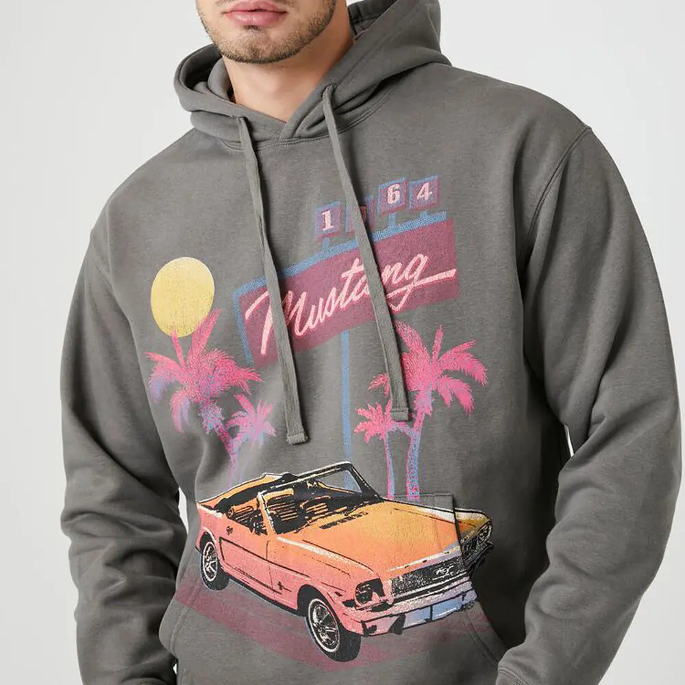 2024 último diseño aceptar personalizado OEM de alta calidad 1964 Mustang cordón Sudadera con capucha