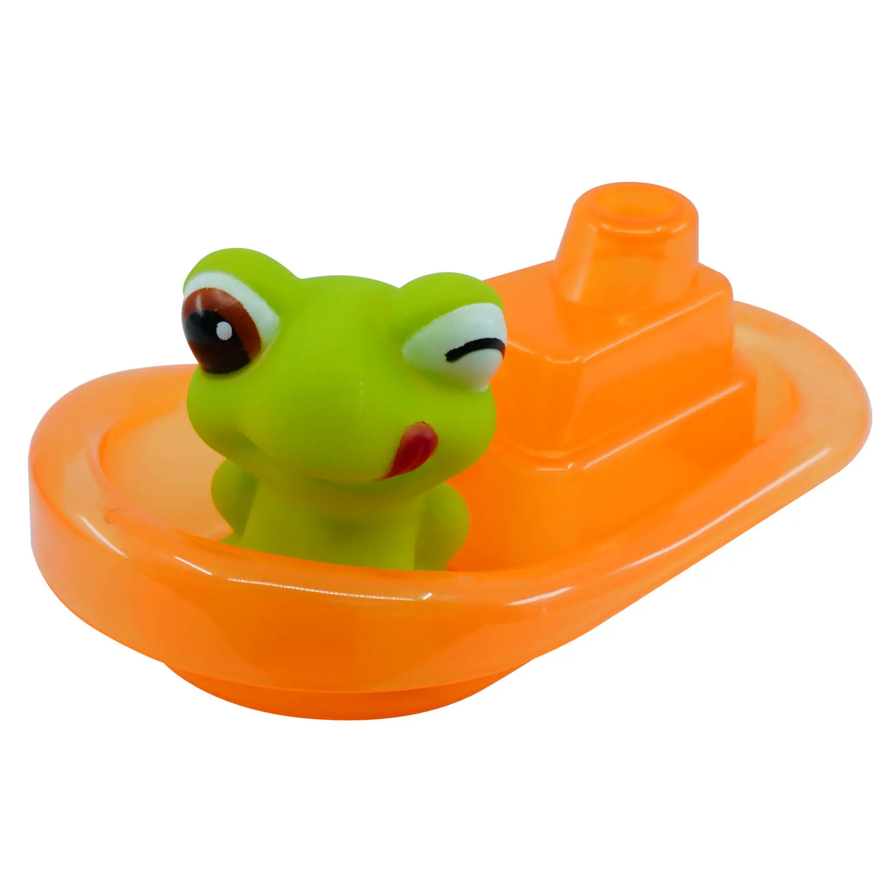 4PCs schwimmendes Schiff mit Frosch Baby Bad Spielzeug Weich plastik Dusch spielzeug Gelbe Ente Spielzeug fabrik