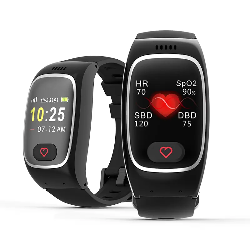 Servizi di chiamata di emergenza nazionale EV05 Life Alert Watch orologio Tracker GPS con scheda SIM indossabile con cardiofrequenzimetro