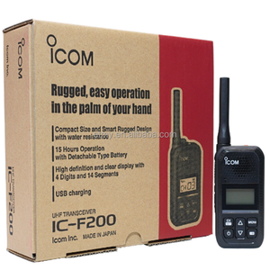 ICOM ic F200 UHF ricetrasmettitore più piccolo MINI RADIO IP54 funzionamento lungo 15 ore - Product Image 2