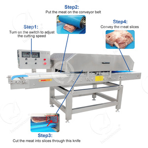 Đại Dương Thương Mại Tự Động Cá Hồi Thịt Slice Cắt Máy Tươi Mỏng Thịt Gà Vú <span class=keywords><strong>Slicer</strong></span> Máy - Product Image 3