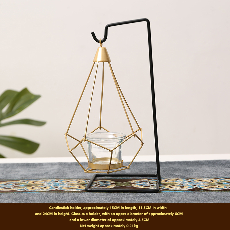 Hanging basket candle holder