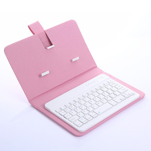 便携式PU皮革无线键盘保护套手机，带BT键盘适用于iPhone安卓手机 - Product Image 3
