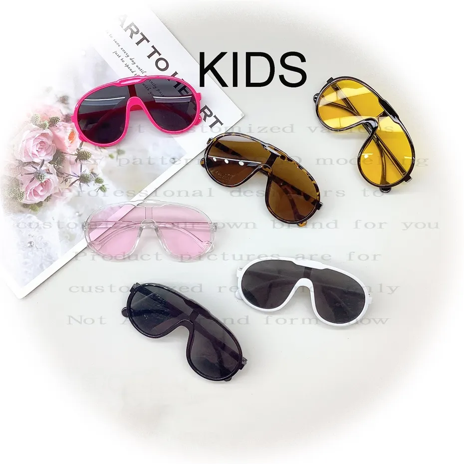 Lunettes de soleil homme Oversized Fashion One Piece Kids Yellow Glasses Trendy custom 2024