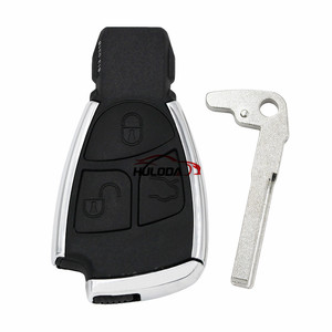 3 Buttons Remote Auto Smart <strong>Key</strong> Case Shell for Mercedes Benz B C E ML S CLK CL GL W211 Chrome Style With Battery Holder