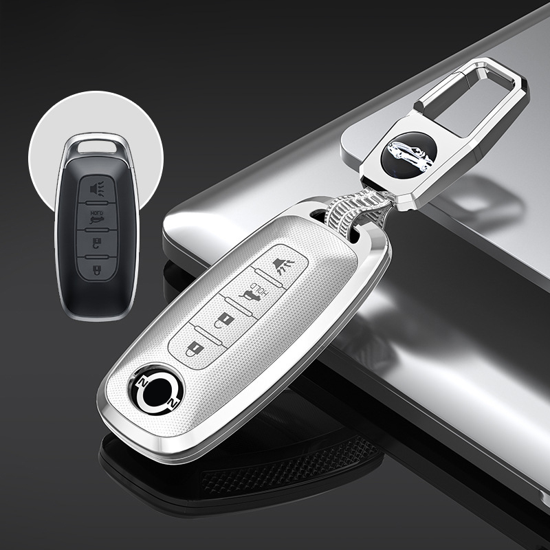 4A Button Silver+Key Ring