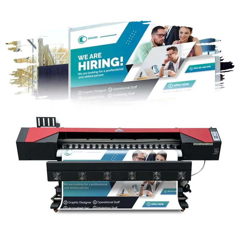 Cetak tinggi akurasi 4 kecepatan stabil vinil spanduk poster kanvas eco nonair printer